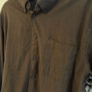 Naked & Famous Brown Button Up